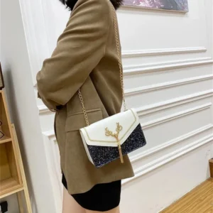 2024 Trendy Shoulder Bags Small Square Messenger Bag Women Female Handbag Phone Purse Pu Leather Crossbody Flap Bag