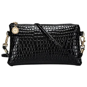 Women's PU Leather Shoulder Bag Crocodile Pattern Cluth Bag Fashion Female Solid Color Crossbody Bag Phone Bag Small Coin Wallet