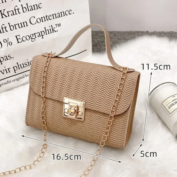 kf S2a249e58f5ce4d2cb12453c7da125ccbV Fashion Women Handbag Solid Color Casual Mini Bag Female Chain Shoulder Pouch Ladies Leather Bag