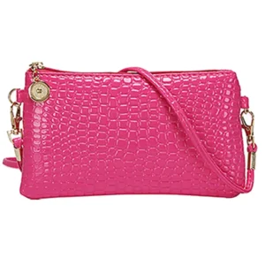 Women's PU Leather Shoulder Bag Crocodile Pattern Cluth Bag Fashion Female Solid Color Crossbody Bag Phone Bag Small Coin Wallet