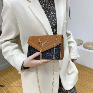 2024 Trendy Shoulder Bags Small Square Messenger Bag Women Female Handbag Phone Purse Pu Leather Crossbody Flap Bag