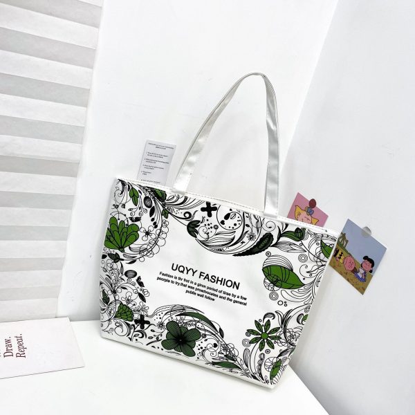 New Cartoon Canvas Printed Women's Shoulder Bag - Image 4