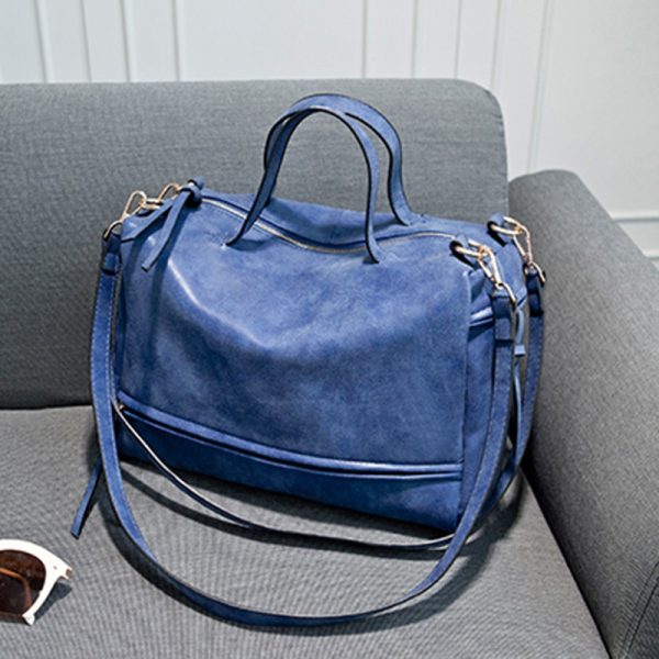 female fashion handbags wholesale bag retro matte leather bag bag locomotive bags bag - Image 6