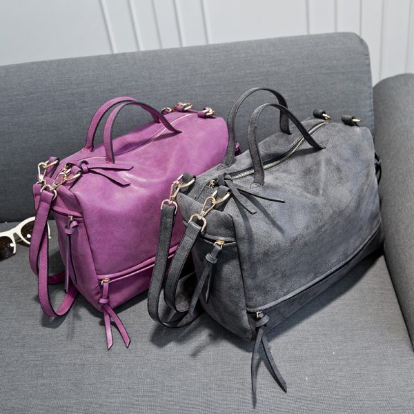 female fashion handbags wholesale bag retro matte leather bag bag locomotive bags bag - Image 7