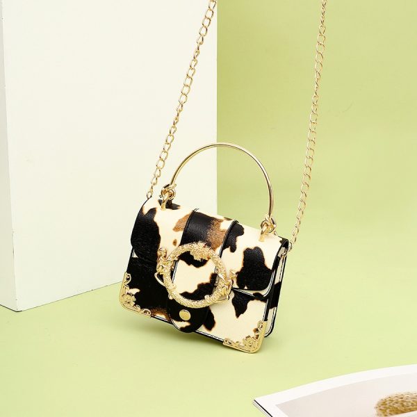 Factory Wholesale Cow Pattern Handbag Women Casual Chain Messenger Bag - Image 2