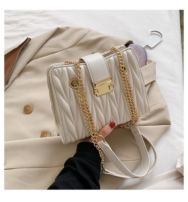 Pleated chain handbag - Image 4