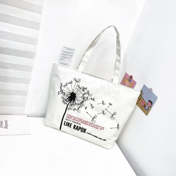 New Cartoon Canvas Printed Women's Shoulder Bag - Image 9