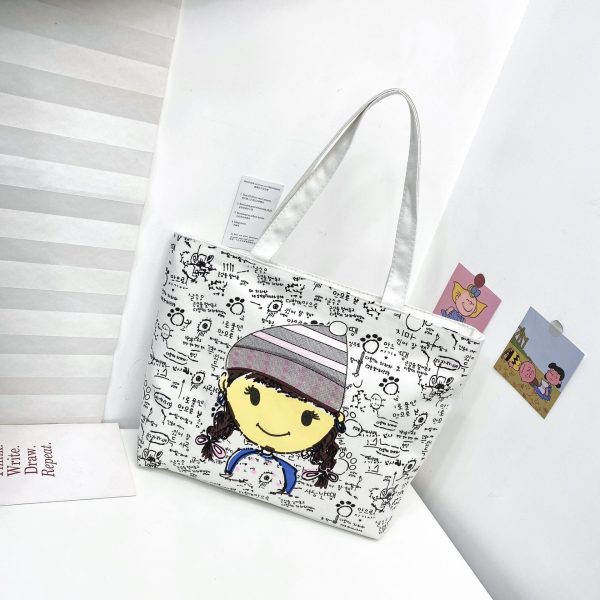 New Cartoon Canvas Printed Women's Shoulder Bag - Image 7