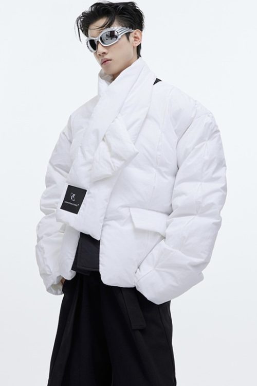 Men Design Cotton-padded Aliseo Hub Jackets With Scarves