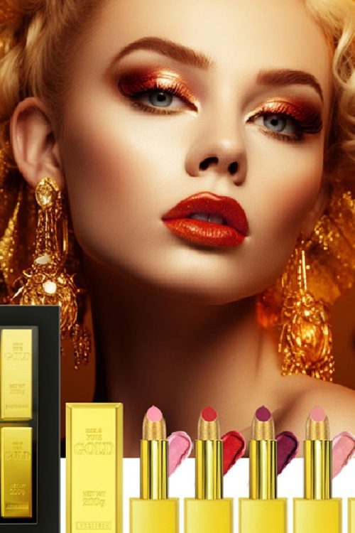 Aliseo Hub Lipstick Kit Gold Bar Makeup Set